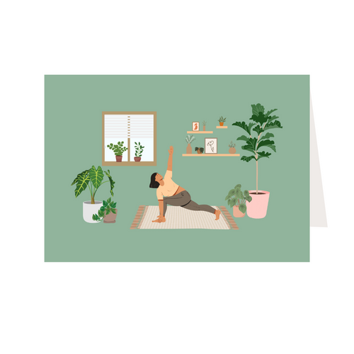 Yoga and Plants Card