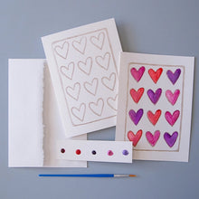 Hearts Watercolor Card Art Kit