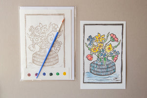 Flower Vase Watercolor Card Art Kit