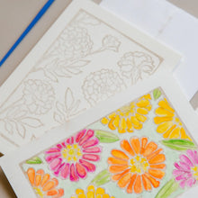 Zinnia Watercolor Card Art Kit