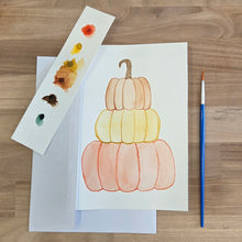 Greeting Card Painting Kit - Stack of Pumpkins