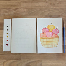 Greeting Card Painting Kit - Basket of Apples