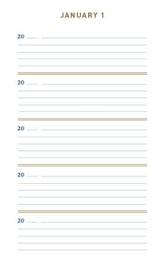 One Line a Day Journal - Denim
