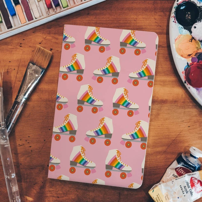 Rainbow Rollerskates Layflat Journal