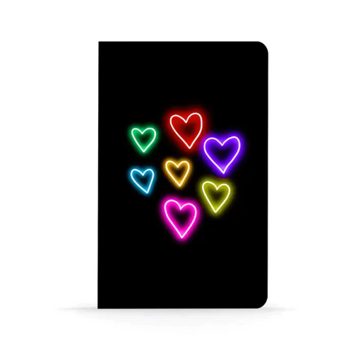 Neon Hearts Layflat Journal