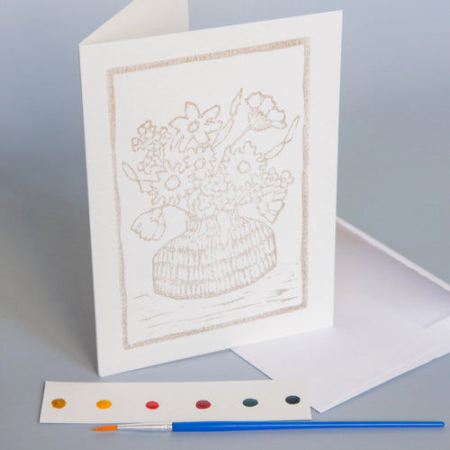 Flower Vase Watercolor Card Art Kit