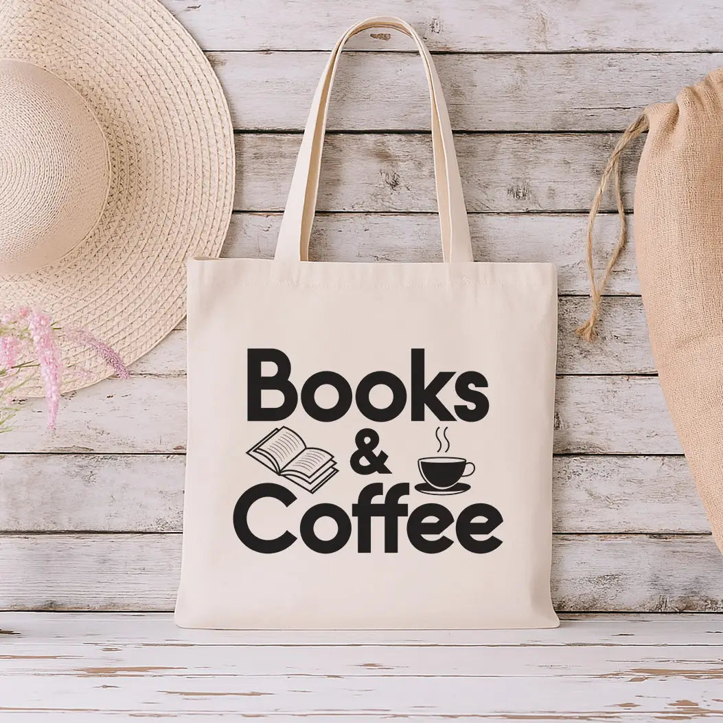 Books and Coffee Tote Bag