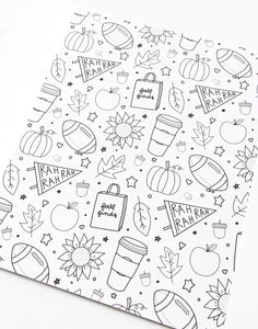 Fall and Holiday Coloring Book