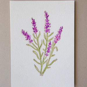 Lavender Watercolor Card Art Kit