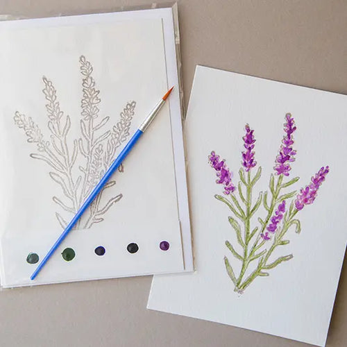 Lavender Watercolor Card Art Kit