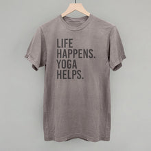 Life Happens Yoga Helps Shirt - Gray
