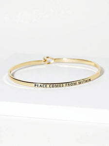 Peace Comes from Within Bracelet
