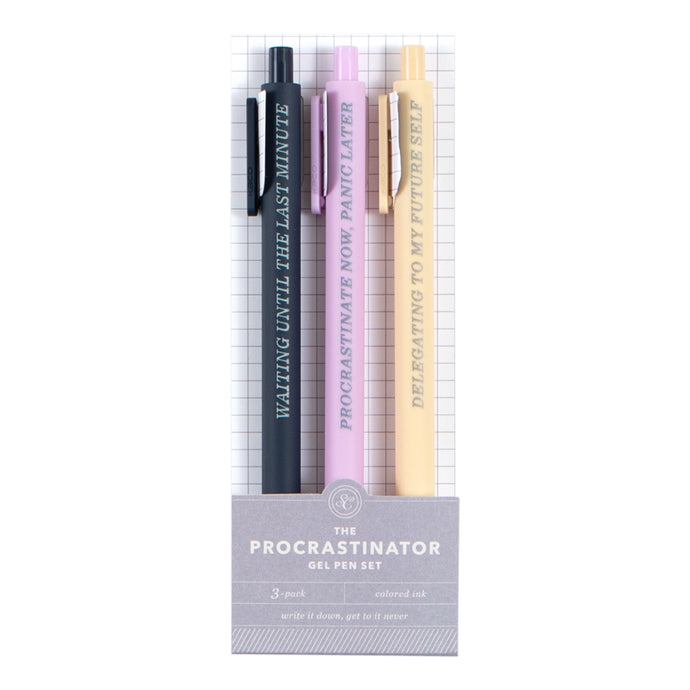 Procrastinator Pen Set