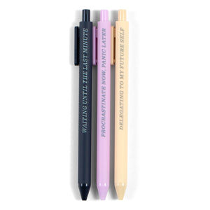 Procrastinator Pen Set