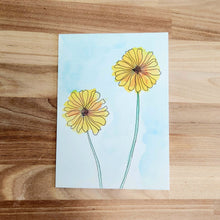 Painted Yellow Flowers Card