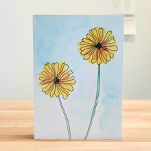 Painted Yellow Flowers Card
