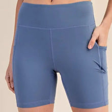 Work It Yoga Shorts - Dusty Blue