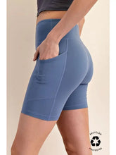 Work It Yoga Shorts - Dusty Blue